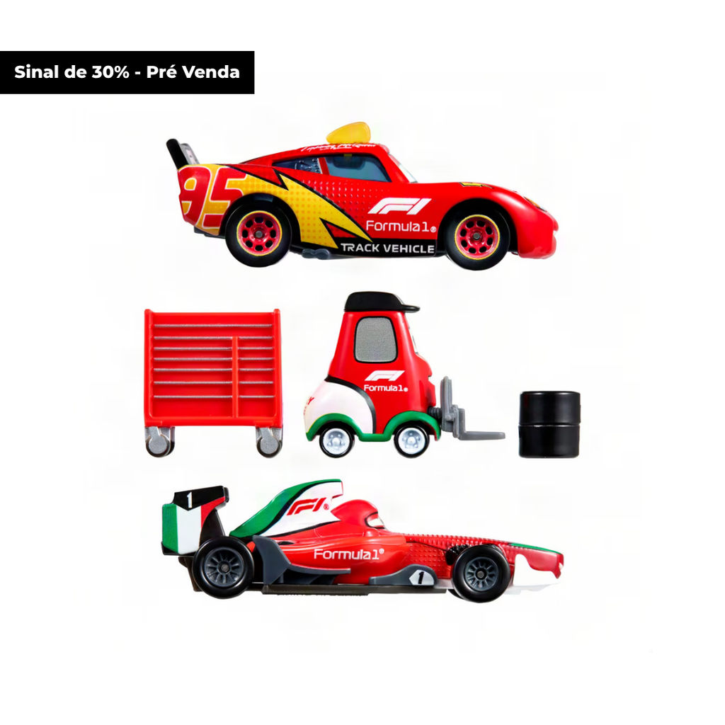 Pré Venda - Sinal 30% (R$350,00 a ser pago posteriormente) Mattel Disney and Pixar Cars x Formula 1 Multipack