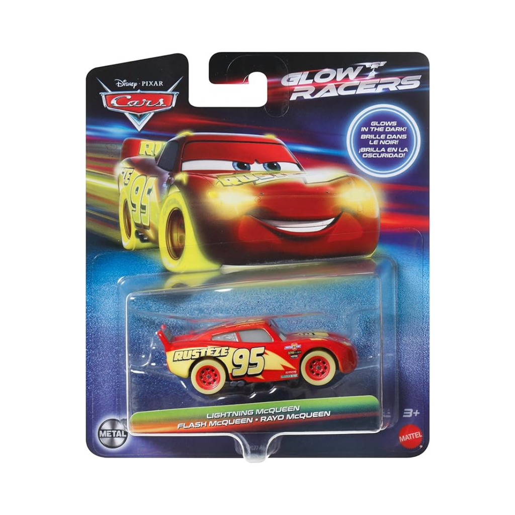 Relâmpago McQueen Glow Racers Cars Disney Pixar - Mattel Miniatura Carros