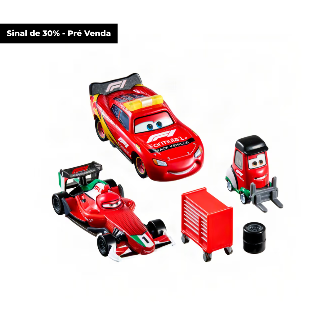 Pré Venda - Sinal 30% (R$350,00 a ser pago posteriormente) Mattel Disney and Pixar Cars x Formula 1 Multipack