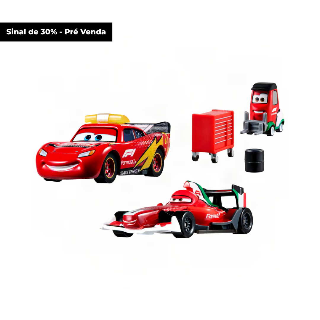 Pré Venda - Sinal 30% (R$350,00 a ser pago posteriormente) Mattel Disney and Pixar Cars x Formula 1 Multipack