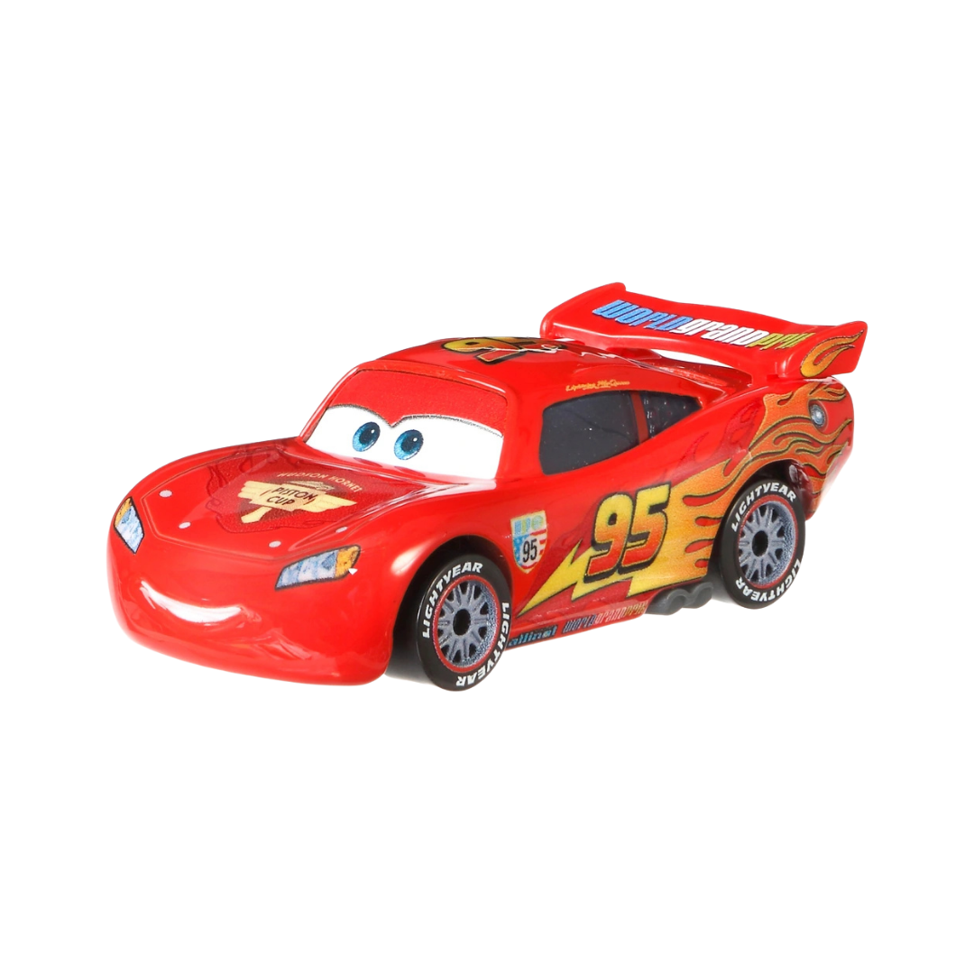 Relâmpago McQueen com Rodas de Corrida Cars Disney Pixar - Mattel Miniatura Carros