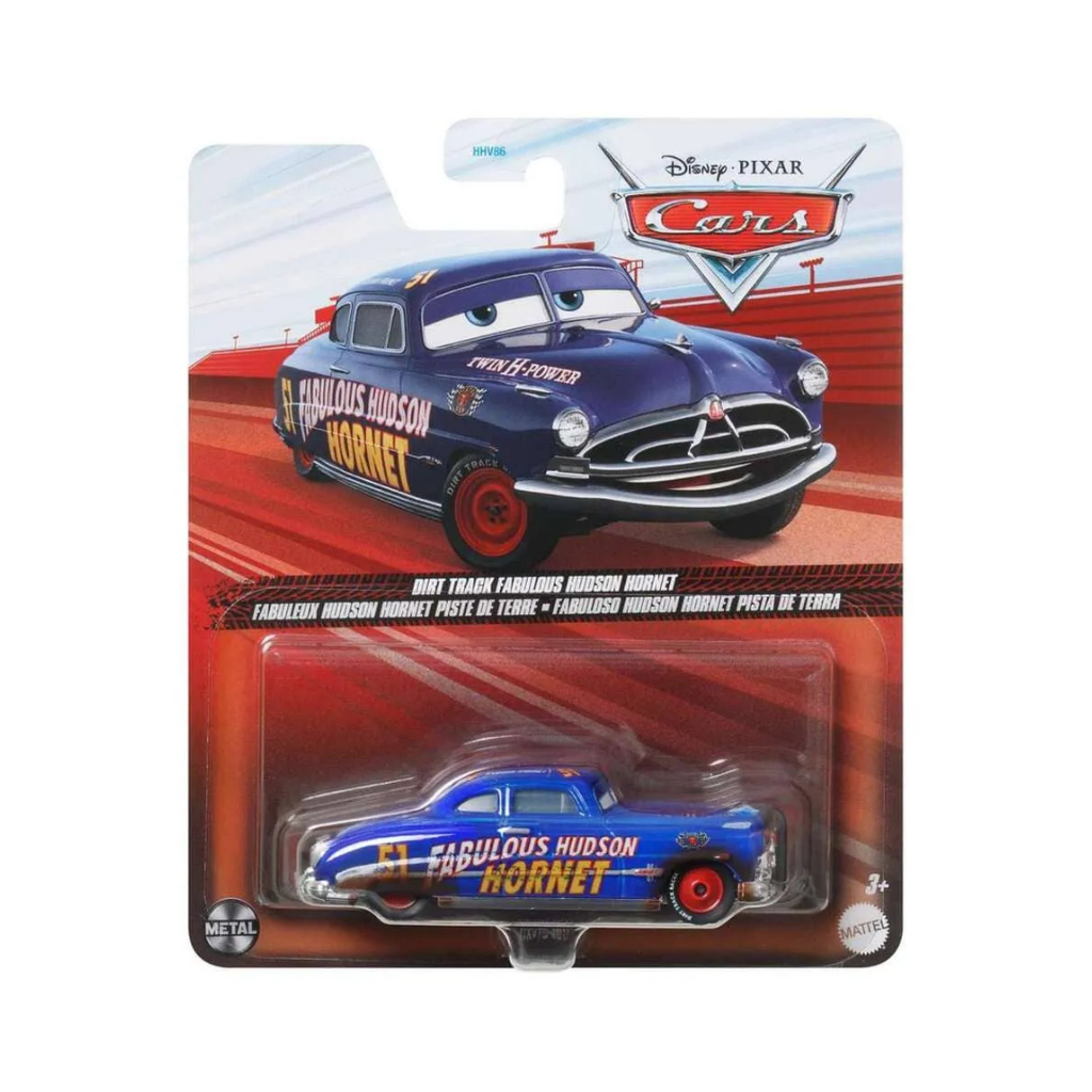 Fabuloso Hudson Hornet Pista de Terra Cars Disney Pixar - Mattel Miniatura Carros