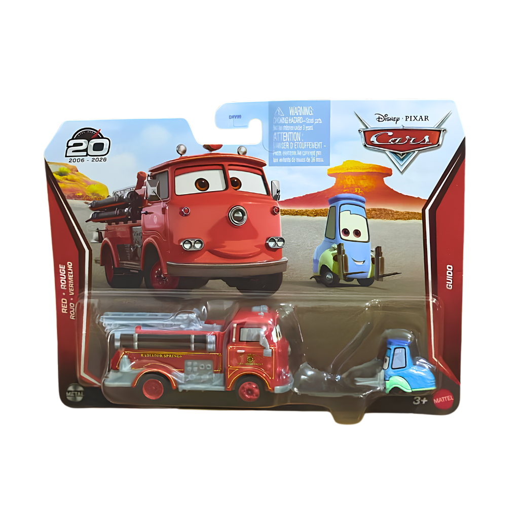 Red & Guido Edição 20 anos Cars Disney Pixar - Mattel Miniatura Carros