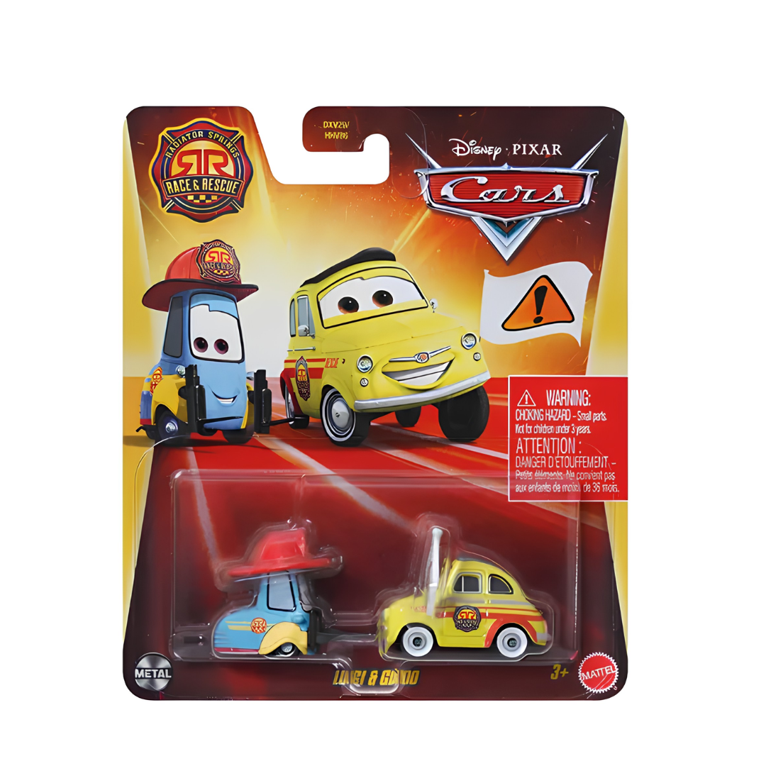 Luigi & Guido Race & Rescue Cars Disney Pixar - Mattel Miniatura Carros
