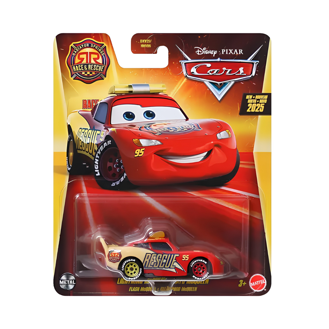 Relâmpago McQueen Race & Rescue Cars Disney Pixar - Mattel Miniatura Carros