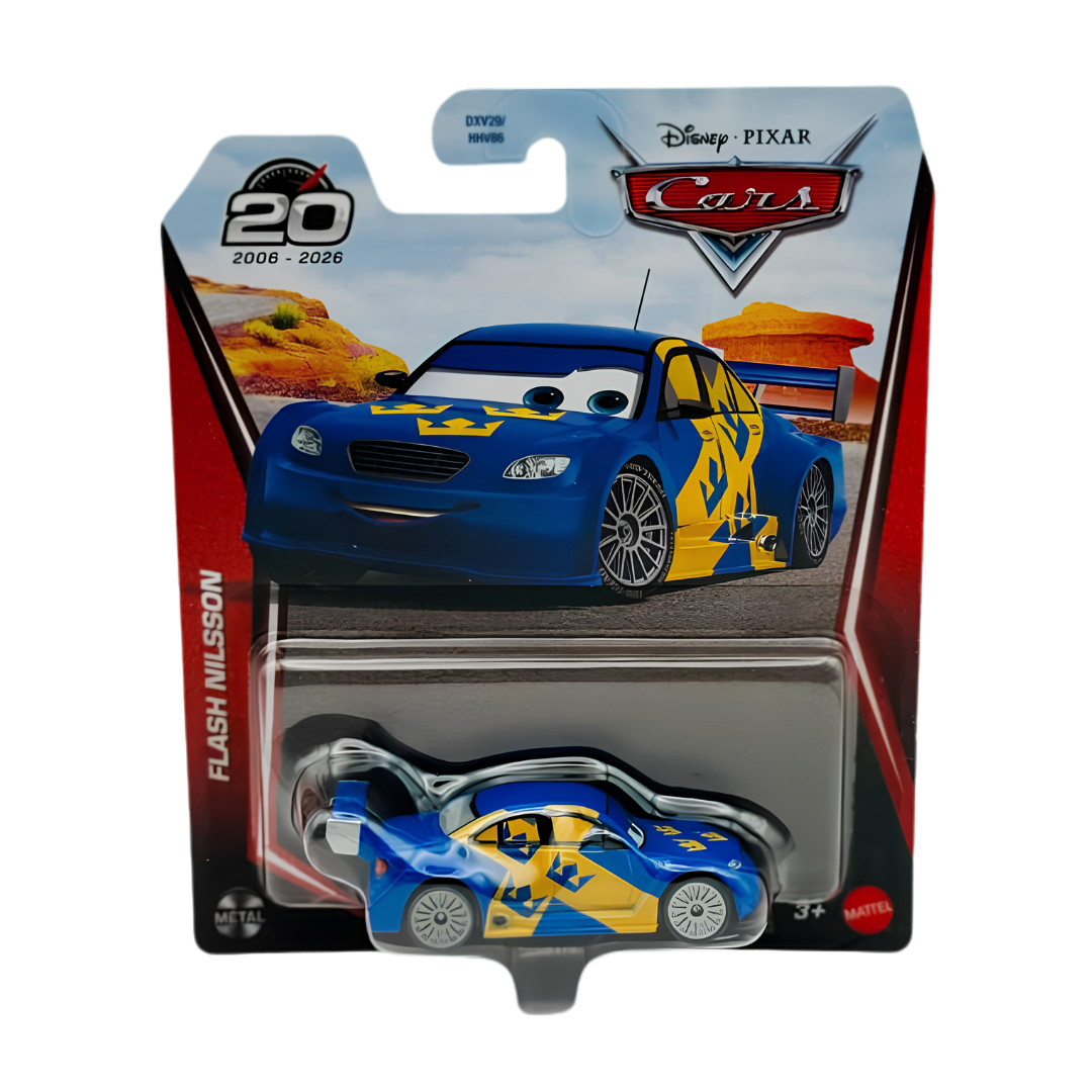 Flash Nilsson edição 20 anos Cars Disney Pixar - Mattel Miniatura Carros