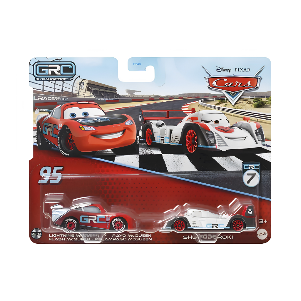 Relâmpago McQueen e Shu Todoroki Cars Disney Pixar - Mattel Miniatura Carros