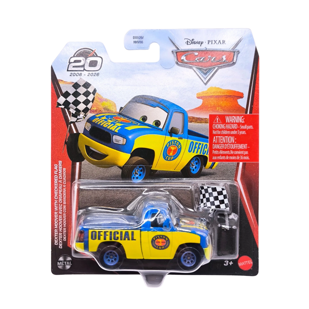 Dexter Hoover Com Bandeira Edição 20 anos Cars Disney Pixar - Mattel Miniatura Carros