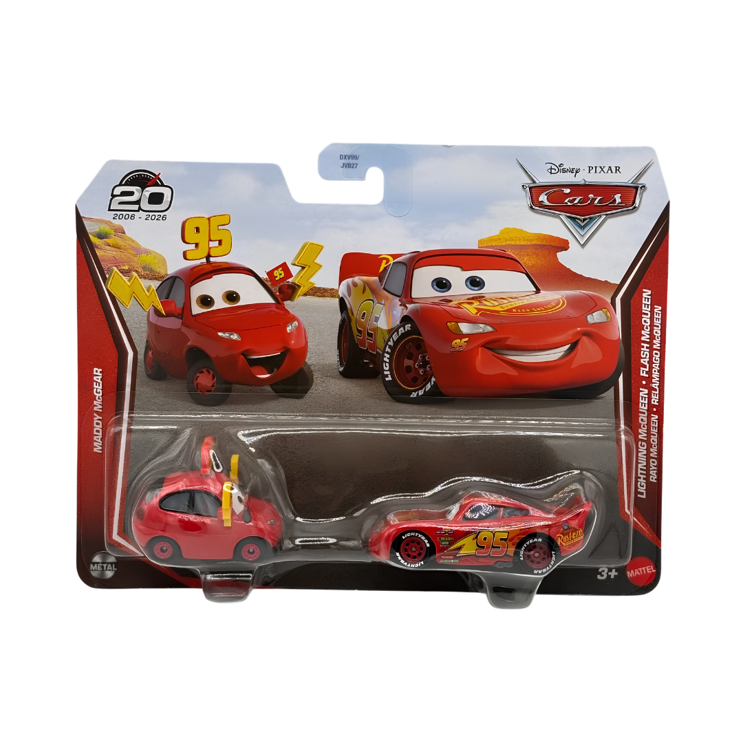 Maddy McGear & Relâmpago McQueen edição 20 anos Cars Disney Pixar - Mattel Miniatura Carros