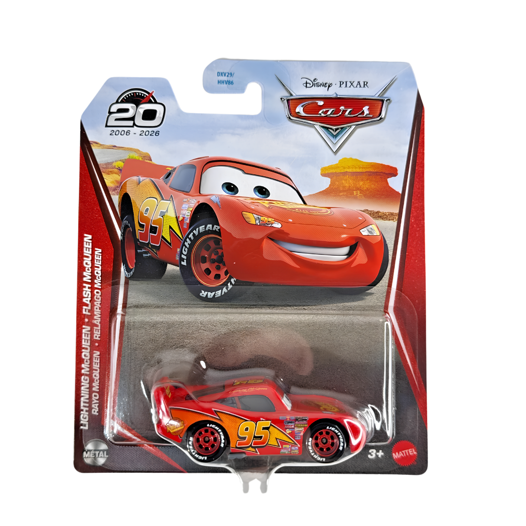 Relâmpago McQueen Edição 20 anos Cars Disney Pixar - Mattel Miniatura Carros