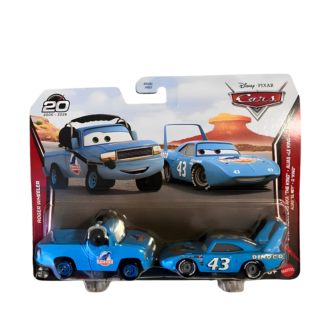 Roger Wheeler & O Rei Edição 20 anos Cars Disney Pixar - Mattel Miniatura Carros
