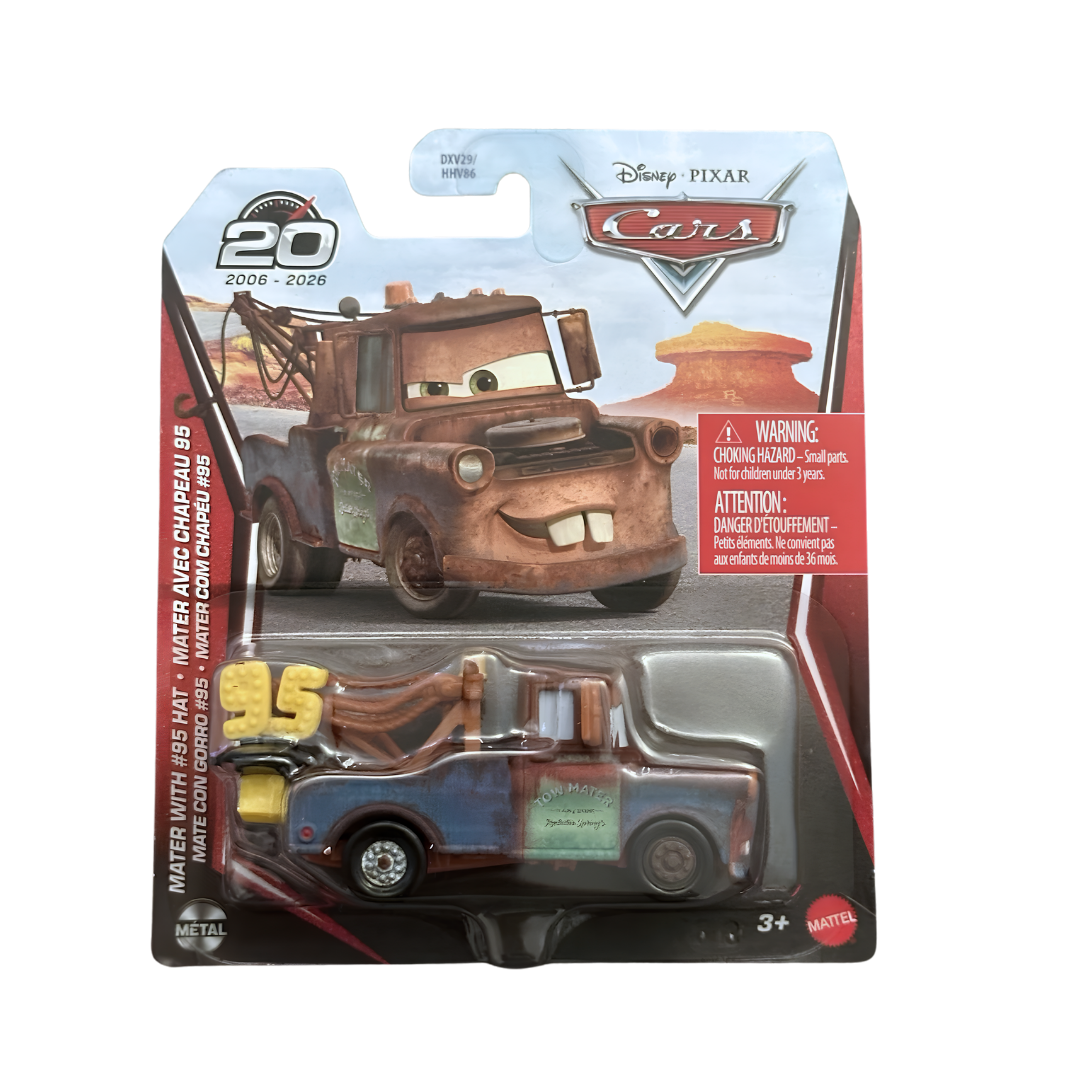 Mate com Chapéu 95 Edição 20 anos Cars Disney Pixar - Mattel Miniatura Carros