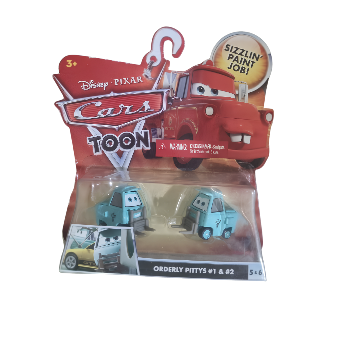 Orderly Pittys 1 & 2 Cars Disney Pixar - Mattel Miniatura Carros