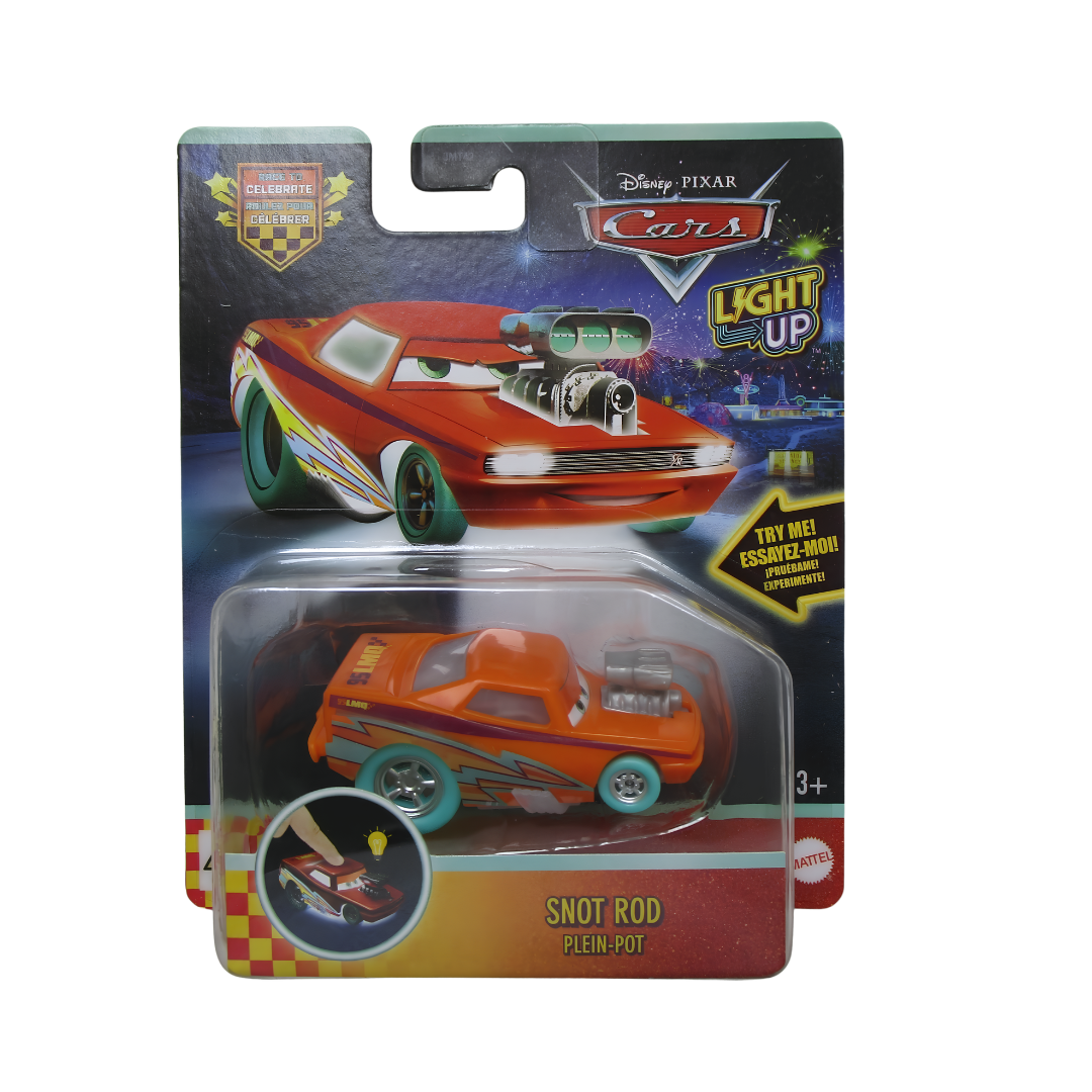 Snot Rod Race to Celebrate light up Cars Disney Pixar - Mattel Miniatura Carros