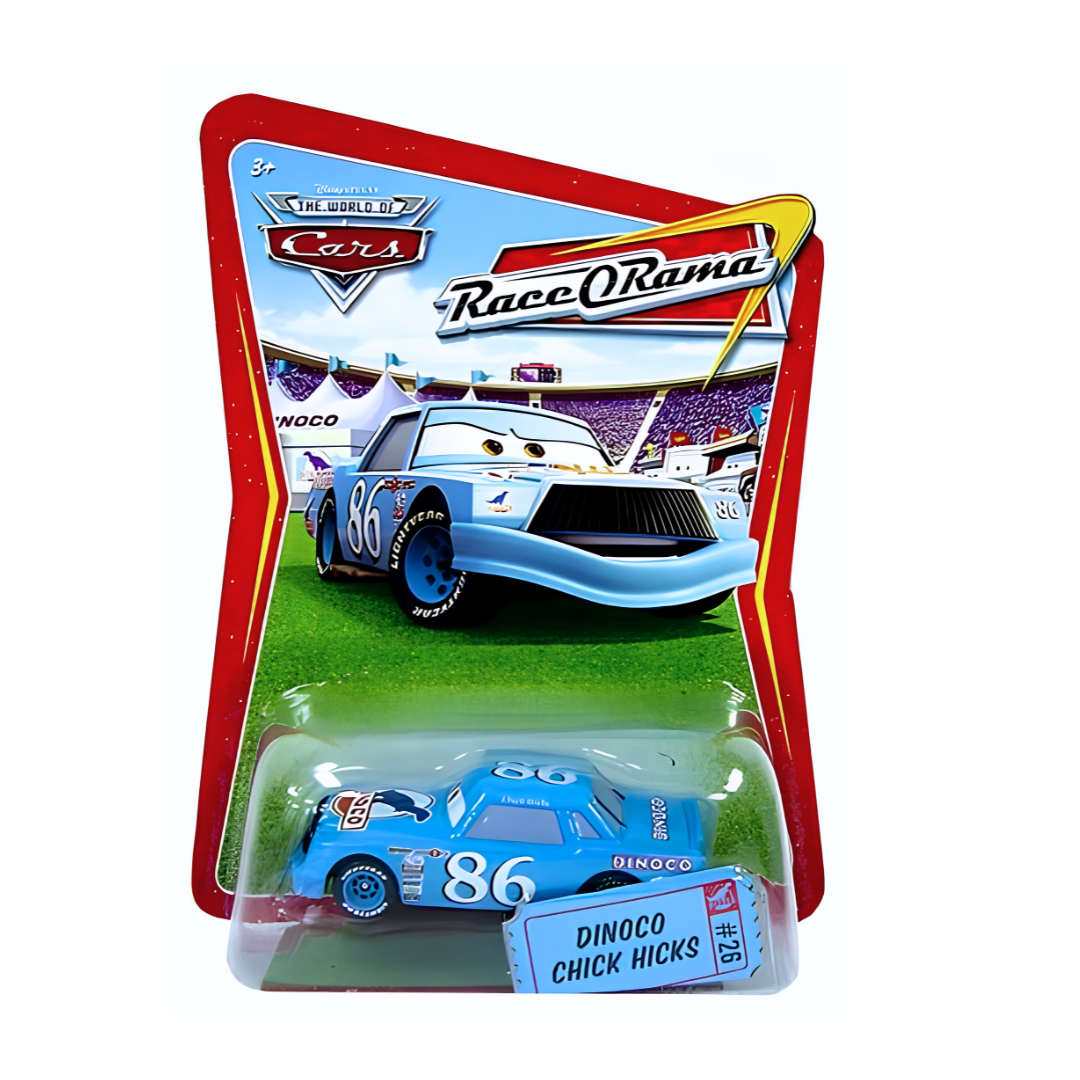 Dinoco Chick Hicks Race o'rama Cars Disney Pixar - Mattel Miniatura Carros
