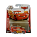 Relâmpago McQueen Com Rodas de corrida Edição de 20 anos Cars Disney Pixar - Mattel Miniatura Carros