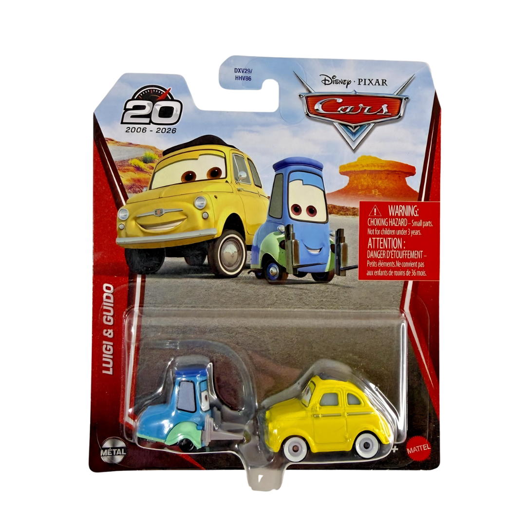 Luigi & Guido Edição 20 anos Cars Disney Pixar - Mattel Miniatura Carros