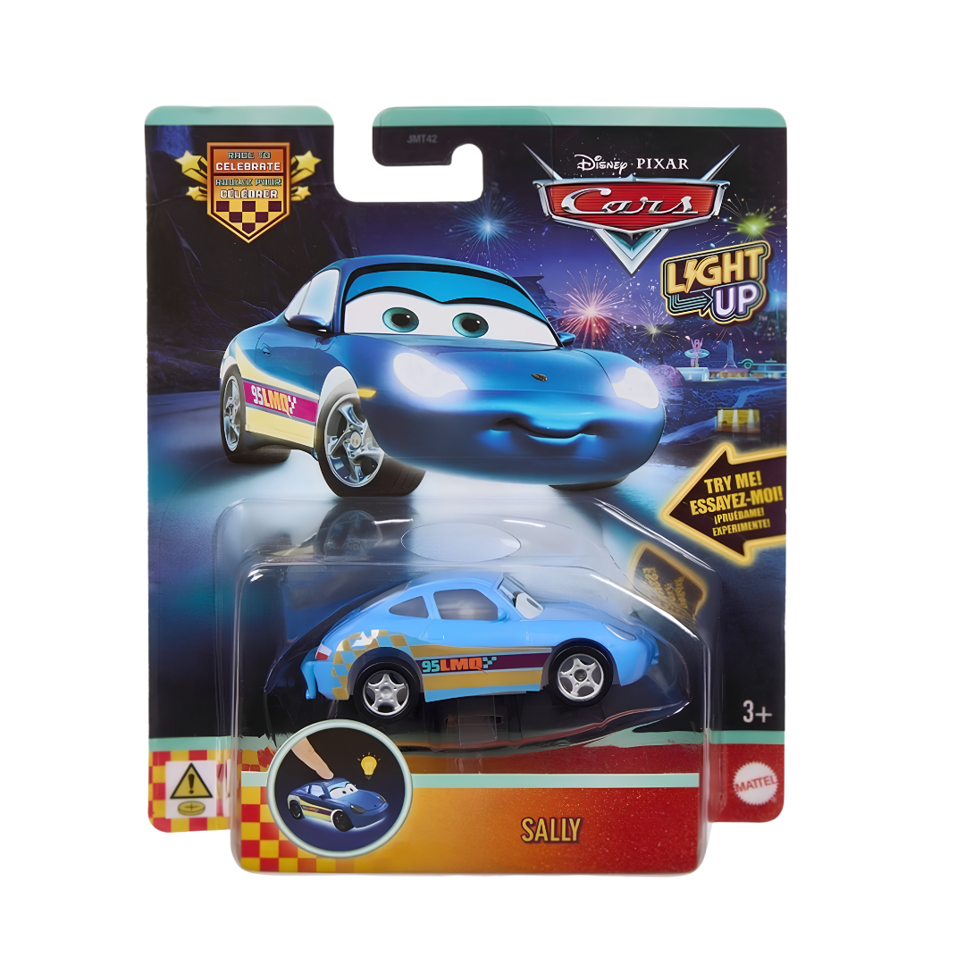 Sally Race to Celebrate light up Cars Disney Pixar - Mattel Miniatura Carros